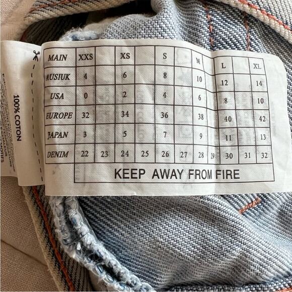 RARE Revolve X One Teaspoon Light Wash Hawks Cheetah Distressed Denim Shorts -30 - Picture 11 of 12